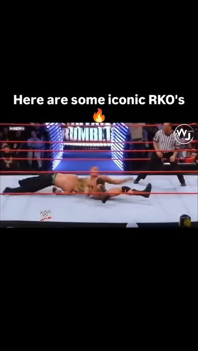 Here are some iconic RKO's 🔥#wrestling #wwe #prowrestling #wweraw #smackdown #Randyorton #wrestlemania #brocklesnar #Johncena #gunther #romanreigns