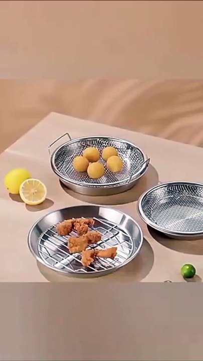 Stainless Steel L Filter Tray  Best Strainer for Frying & Boiling  Mush Biscuit for Kitchen & Camping