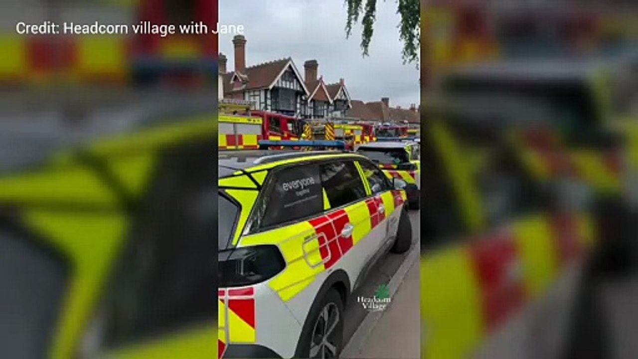Fire crews in Headcorn