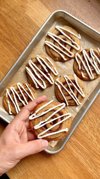 Cookies façon Cinnamon Roll | Recette Originale, Gourmande et Facile de Cookies Chewy à la Cannelle