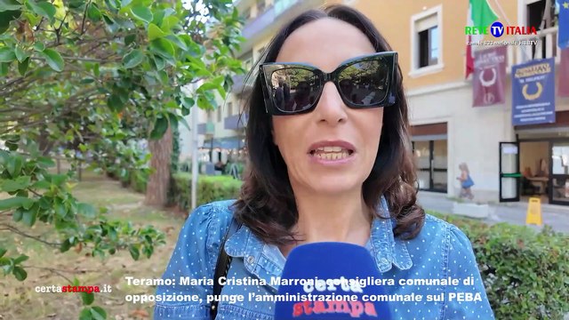 Teramo Maria Cristina Marroni, consigliera comunale di opposizione, punge l’amministrazione comunale sul PEBA