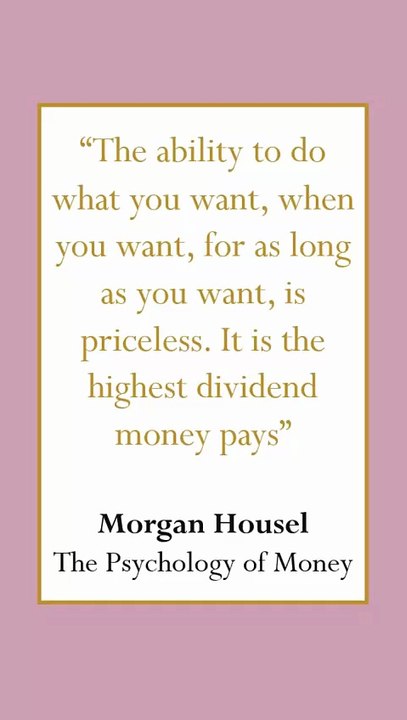 The Ability To Do What You Want, When You Want, For As Long As You Want, Is Priceless