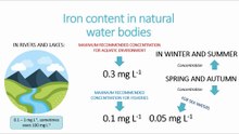 Iron content in natural water bodies