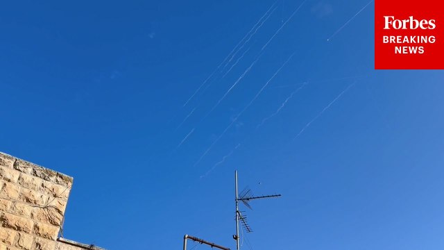 Iranian Missile Streaks Seen In Sky Over Jerusalem After US Strikes Iran Nuclear Facilities