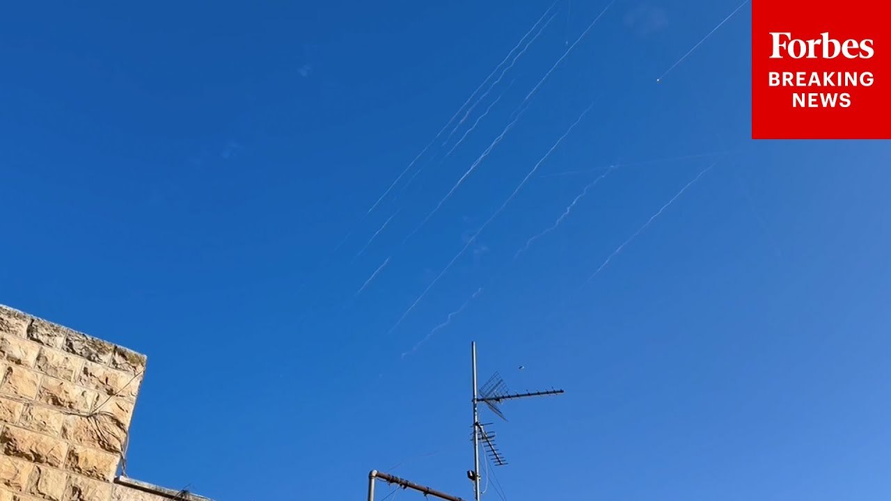Iranian Missile Streaks Seen In Sky Over Jerusalem After US Strikes Iran Nuclear Facilities