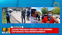 Cuatro personas heridas y dos hombres capturados tras enfrentamiento