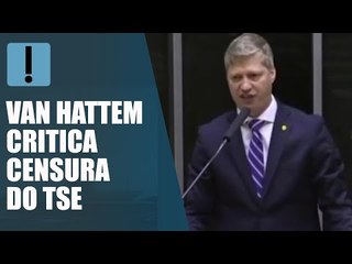 Na tribuna da Câmara, Van Hattem critica censura do TSE à Jovem Pan