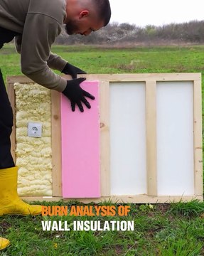 Testing wall insulation burn characteristics to enhance safety! 🔥🏠