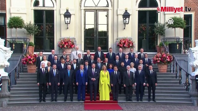 Cumhurbaşkanı Erdoğan, Hollanda Kralı Alexander'ın NATO liderleri onuruna verdiği yemeğe katıldı