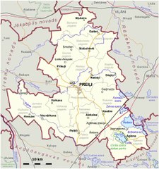 Map of Preili Municipality. Peta Munisipalitas Preili. Preili Municipality Map. Map of Municipality of Preili. Municipality of Preili Map. Preiļu Novada Karte. Carte de la municipalité de Preili. Mapa do Município de Preili. Mapa del municipio de Preili