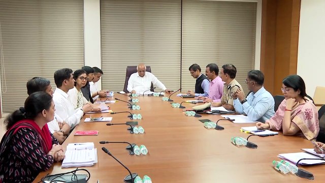 GANDHINAGAR MEETING ON AHMEDABAD RATH YATRA BY GUJARAT CM BHUPENDRA PATEL