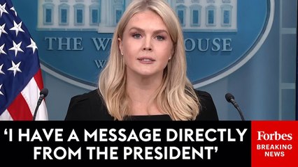 Karoline Leavitt Reads New Statement From Trump About Plans For Iran