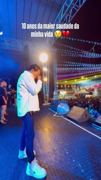 Felipe Araújo cai no choro em homenagem aos 10 anos da morte de Cristiano Araújo; veja