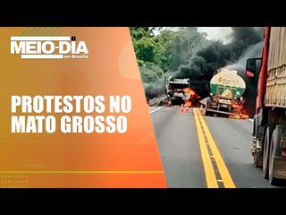 Suspeitos de incendiar caminhões são presos | Meio-Dia em Brasília