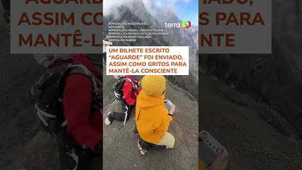 Turistas usaram drone para localizar brasileira em vulcão e enviaram recado: 'Fique acordada'
