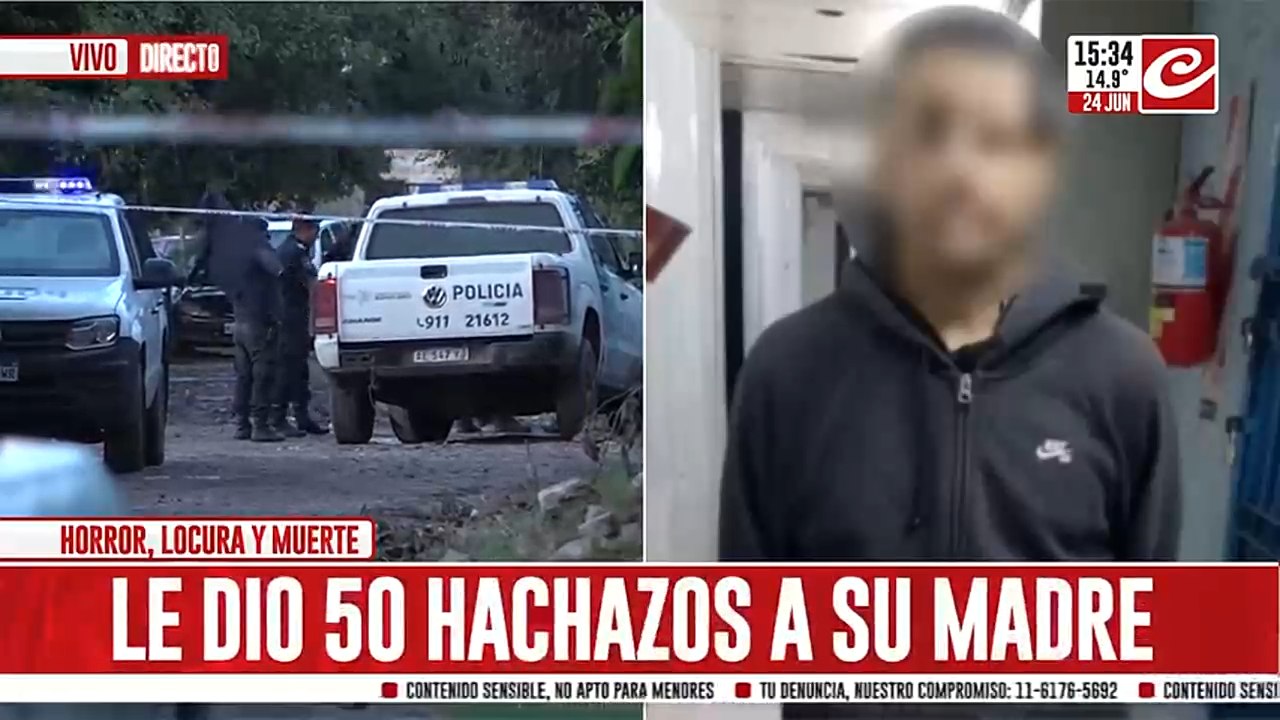 Le dio hachazos