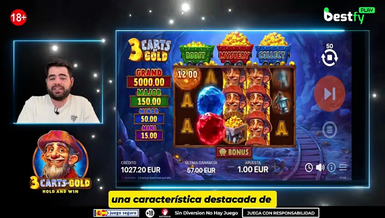 3 CARTS OF GOLD HOLD AND WIN - Bestfyplay