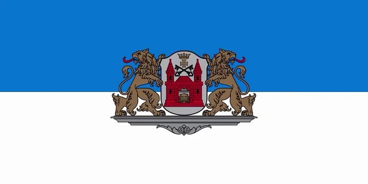 Flag of Riga State City. Bendera Kota Negara Bagian Riga. Riga State City Flag. Rīgas valsts pilsētas karogs. Drapeau de la ville d'État de Riga. Bandeira da Cidade do Estado de Riga. Bandera de la ciudad-estado de Riga. Riga Eyalet Şehir Bayrağı. リガ州市の旗