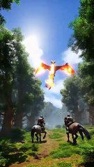 Epic Fantasy Battle: Centaurs vs Dragons in Ancient Forest