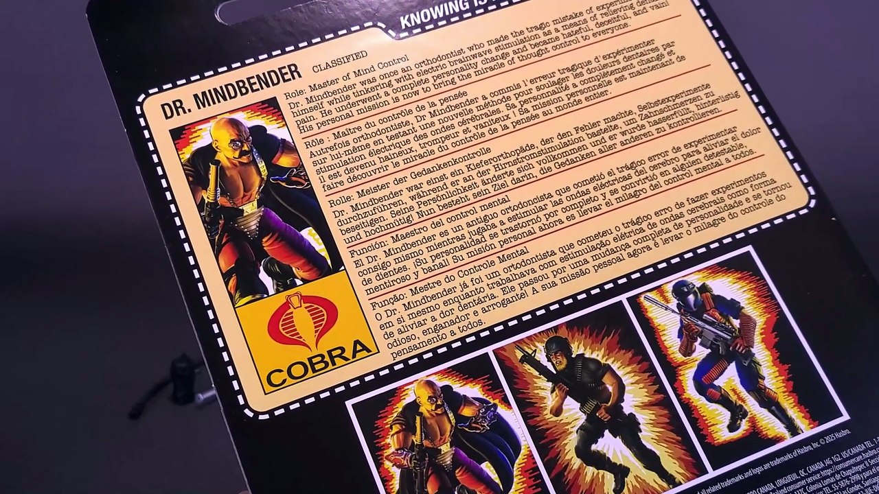 Hasbro G.I.JOE Retro Card Dr. Mindbender Figure Review