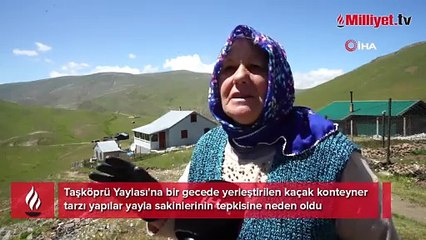 Gece vakti yaylaya çöküyorlar! Sabah kalkan halk şoke oluyor: 'Babanın malı mı ne karışıyorsun'