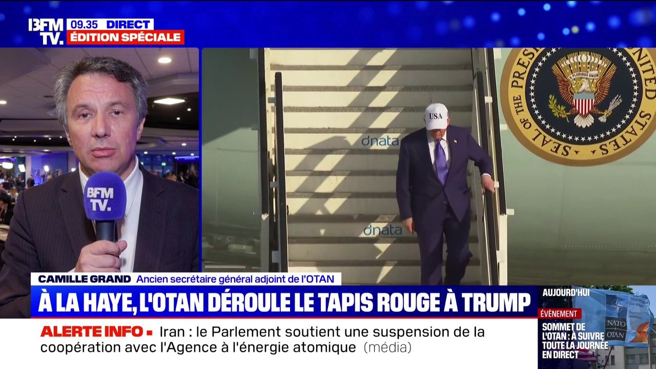 "C'est un peu embarrassant Mark Rutte": Camille Grand, ex-secrétaire général adjoint de l'Otan, réagit aux échanges entre Donald Trump et le patron de l'Otan