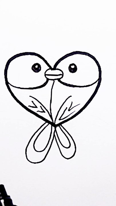 Draw a bird from heart