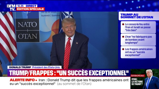 Donald Trump: Nos frappes ont mis fin à la guerre entre Israël et l'Iran