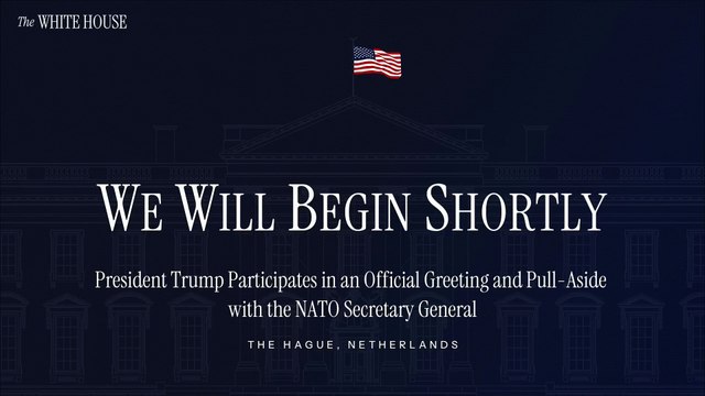 USA - President Trump Participates in an Official Greeting and Pull-Aside with the NATO Secretary General (25.06.25)