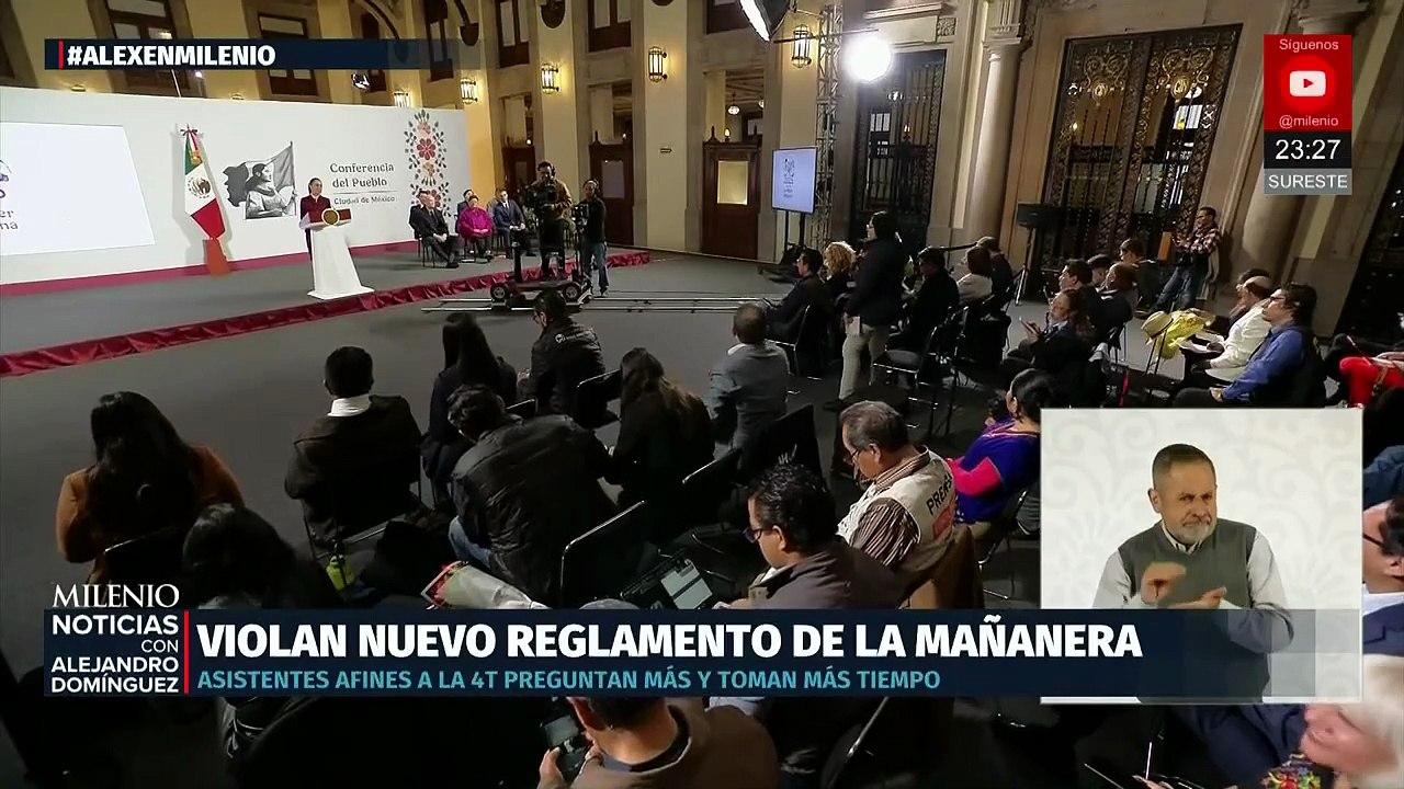Controversia en conferencia matutina por incumplimiento de lineamientos y lugares ocupados
