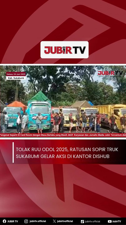 Tolak RUU ODOL 2025, Ratusan Sopir Truk Sukabumi Gelar Aksi di Kantor Dishub