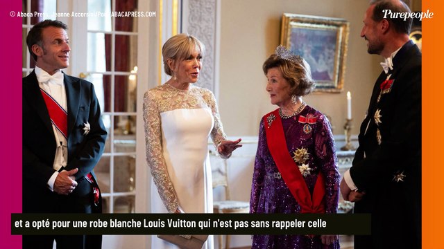 Brigitte Macron en robe blanche : elle opte pour un look de mariée dans le pays de la reine des Neiges