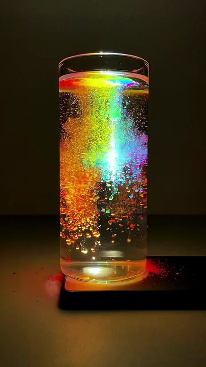 Dreamy Rainbow Rain You can make a beautiful dreamy rainbow rain with colored chalk powder. Come and try it with your children! #parent-child handicraft #SCIENTIFIC SMALL EXPERIMENT #HANDMADEDIY #FUN SMALL EXPERIMENT