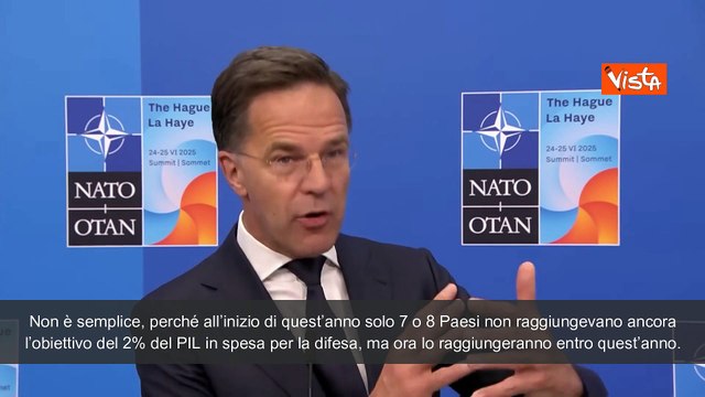 Rutte: Tutti i Paesi Nato dovranno raggiungere il 2% per la difesa entro il 2025