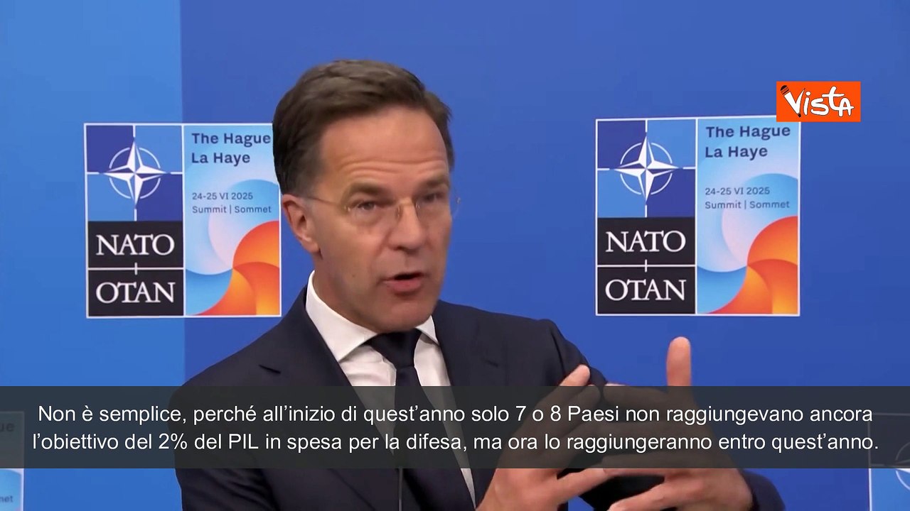 Rutte: "Tutti i Paesi Nato dovranno raggiungere il 2% per la difesa entro il 2025"