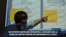 Un experto grafólogo demuestra a OKDIARIO que la firma de Santos Cerdán en Servinabar es la suya