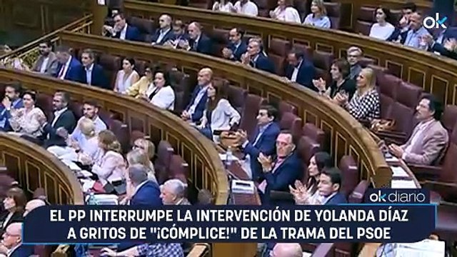 El PP interrumpe la intervención de Yolanda Díaz a gritos de ¡cómplice! de la trama del PSOE