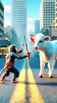 Monkey Man vs Beast – Epic Battle on City Streets!