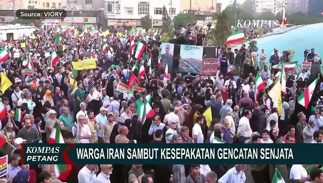 Bendera Iran Berkibar di Teheran, Warga Rayakan Kesepakatan Gencatan Senjata!