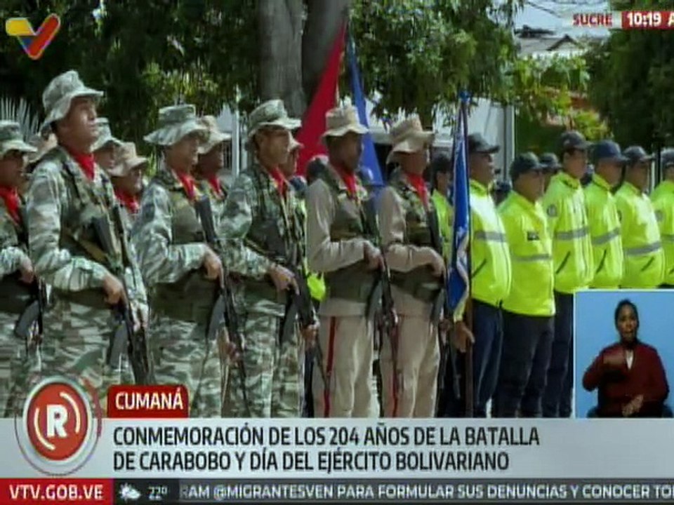 Sucre | Autoridades conmemoran 204 Años de la Batalla de Carabobo en fusión cívico-militar-policial