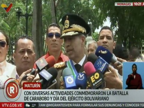 Monaguenses celebran los 204 años de la Batalla de Carabobo y el Día del Ejército Bolivariano