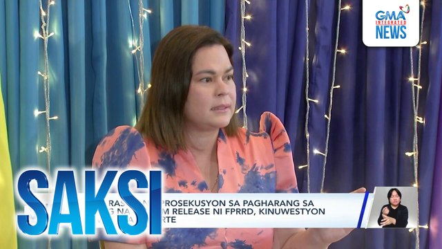 Mga rason ng prosekusyon sa pagharang sa hiling na interim release ni FPRRD, kinuwestyon ni VP Sara Duterte | Saksi