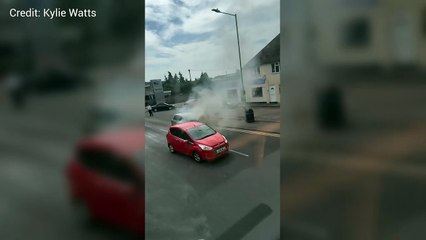 Car bursts into flames in Sturry Road, Canterbury