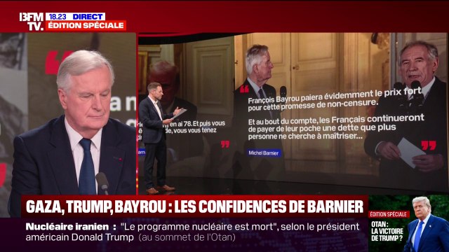 LES ÉCLAIREURS- Gaza, Trump, Bayrou: les confidences de Michel Barnier dans son livre
