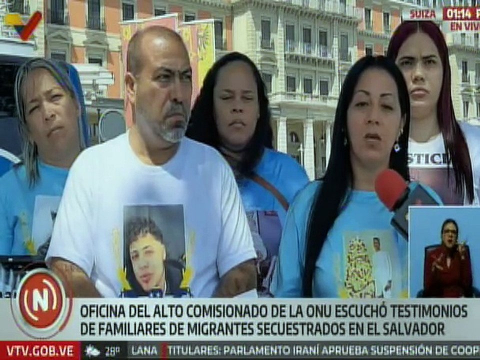 Familiares de migrantes secuestrados en El Salvador exigen justicia ante la Oficina del Alto Comisionado de la ONU