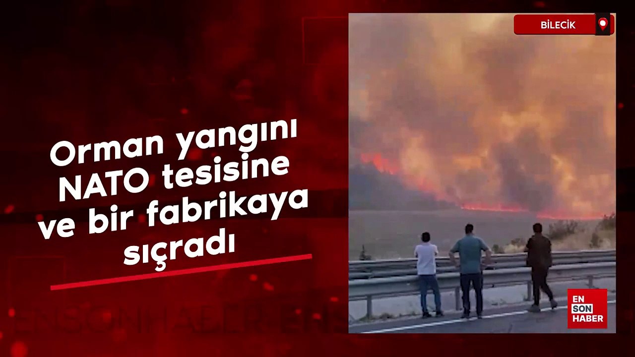 Bilecik'te orman yangını: NATO tesisine ve bir fabrikaya sıçradı