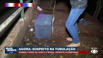 Operação policial: suspeito corre da GCM e se esconde em tubulação