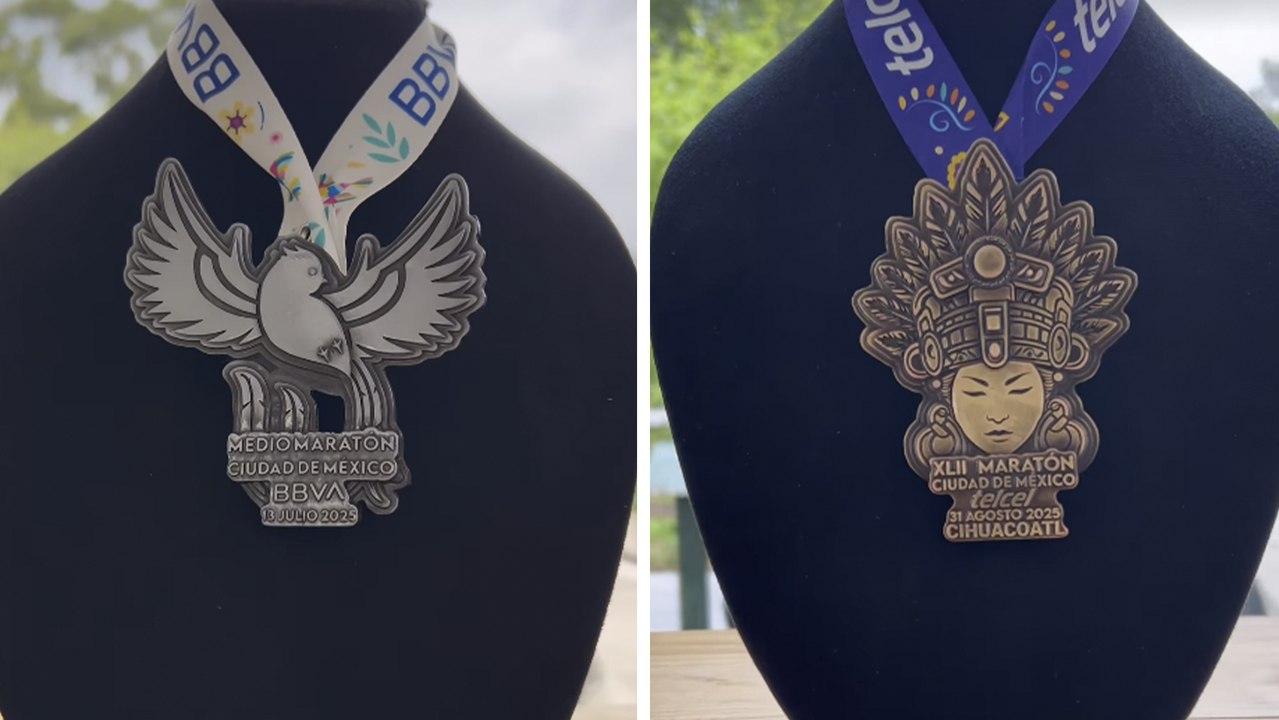Clara Brugada presenta las medallas del Medio Maratón y Maratón de la Ciudad de México 2025