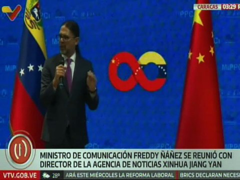 Vpdte. Sectorial Freddy Ñáñez sostuvo encuentro de trabajo con la Agencia de Noticias Xinhua