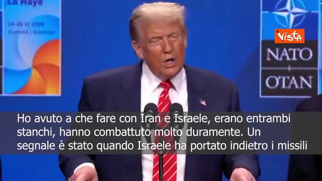 Trump: Io sicuro del cessate il fuoco tra Iran e Israele? Sono stanchi di combattere